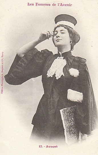 Illustration for article titled "The Women of The Future," according to 1902 French trading cards